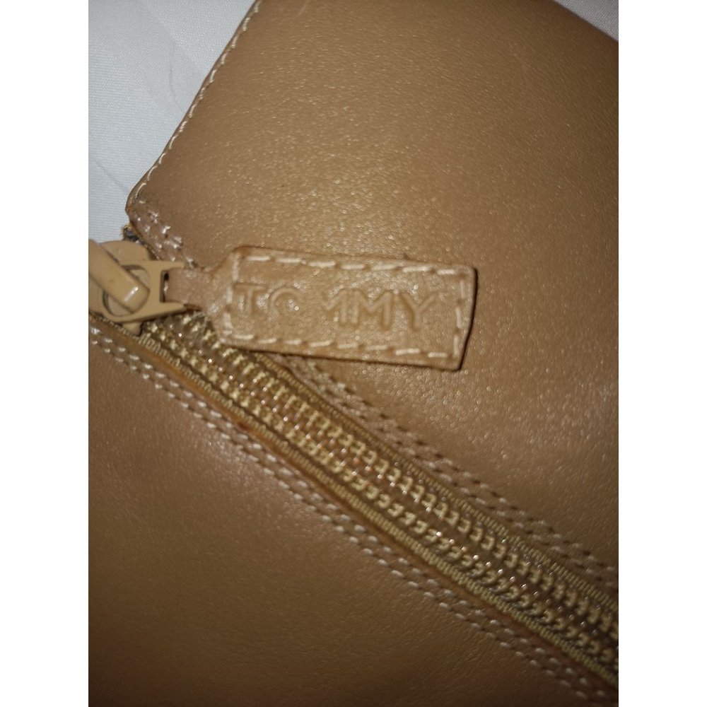 Vintage | Y2K | 90s | Tommy Hilfiger Chunky Heel Leather Tan Boots | Size 10M - Picture 4 of 9